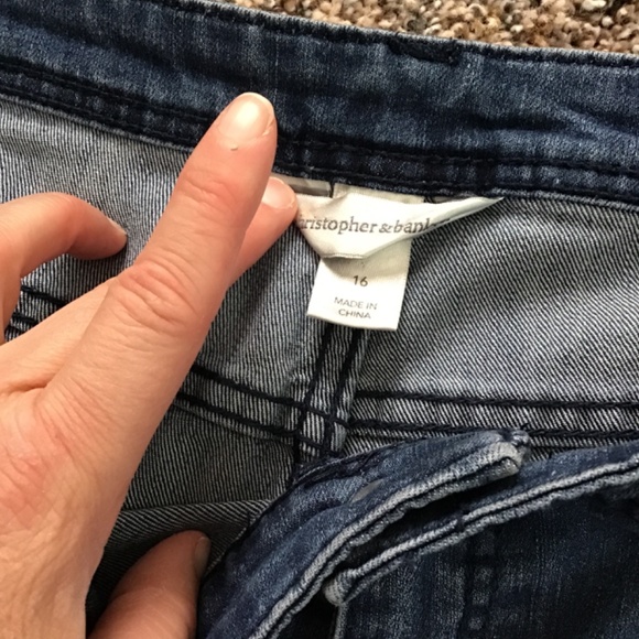 Christopher & Banks Denim Capris Sz 16 - Picture 4 of 8